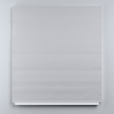 Voile and fabric roman blind (DUO II) in collection Blackout Softy, fabric: 269-20