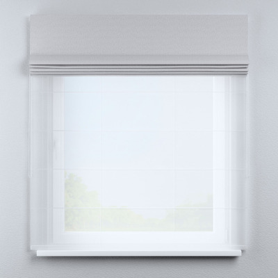 Voile and fabric roman blind (DUO II) in collection Blackout Softy, fabric: 269-20