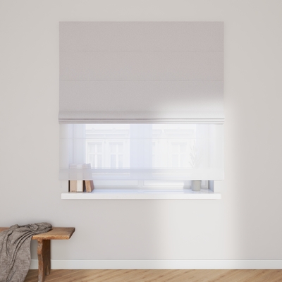 Voile and fabric roman blind (DUO II) in collection Blackout Softy, fabric: 269-20