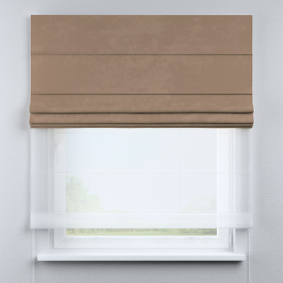 Double layered Roman blind DUO in collection Velvet, fabric: 704-35