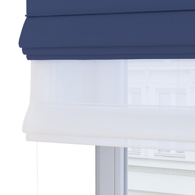 Foldegardin Duo med voile fra kollektionen Crema, Stof: 144-74