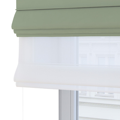 Double layered Roman blind DUO in collection Crema, fabric: 144-68