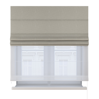 Foldegardin Duo med voile fra kollektionen Harmony, Stof: 145-25
