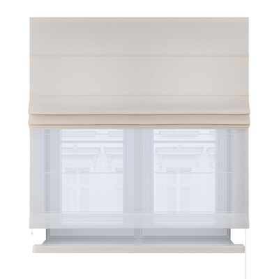 Foldegardin Duo med voile fra kollektionen Scotti, Stof: 144-50