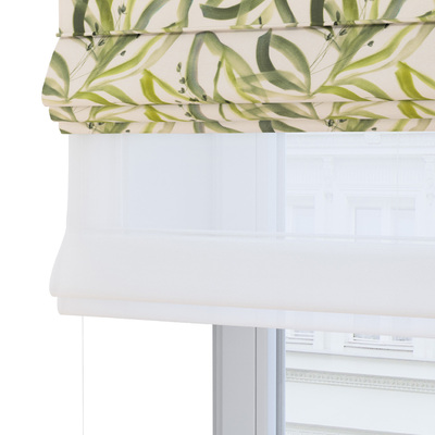 Double layered Roman blind DUO in collection Gardenia, fabric: 144-89