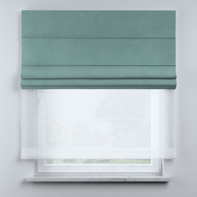 Voile and fabric roman blind (DUO II) in collection Rainbow Cream, fabric: 144-72