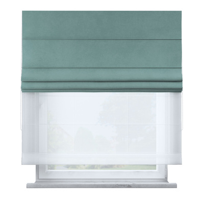 Voile and fabric roman blind (DUO II) in collection Rainbow Cream, fabric: 144-72