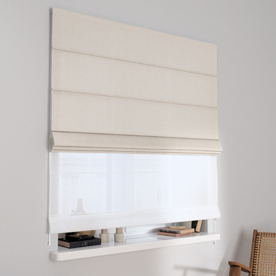 Duo med ensfarvet voile fra kolleksjonen Boucle Mist, Stoffets bredde: 145-42
