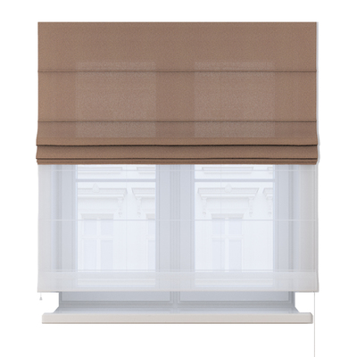 Foldegardin Duo med voile fra kollektionen Boucle Mist, Stof: 145-45