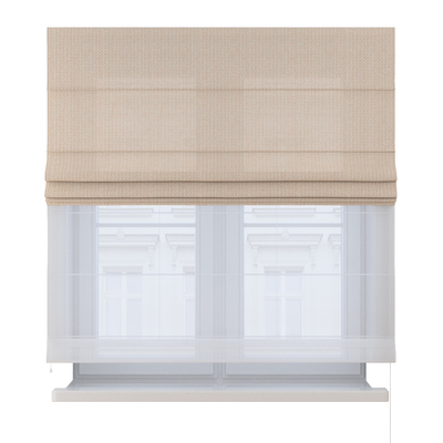 Double layered Roman blind DUO in collection Boucle Mist Premium, fabric: 145-55