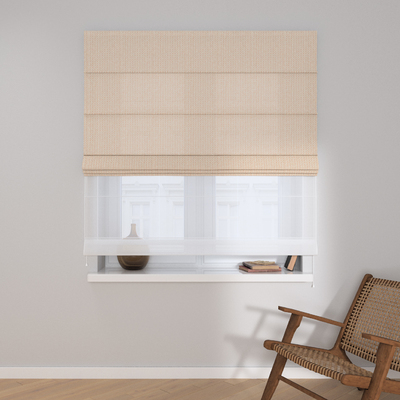 Double layered Roman blind DUO in collection Boucle Mist Premium, fabric: 145-55