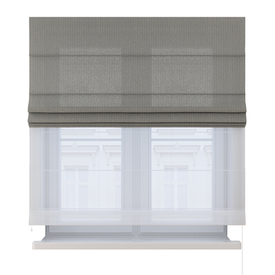Foldegardin Duo med voile fra kollektionen Boucle Mist, Stof: 145-58