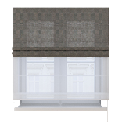 Foldegardin Duo med voile fra kollektionen Boucle Mist, Stof: 145-59