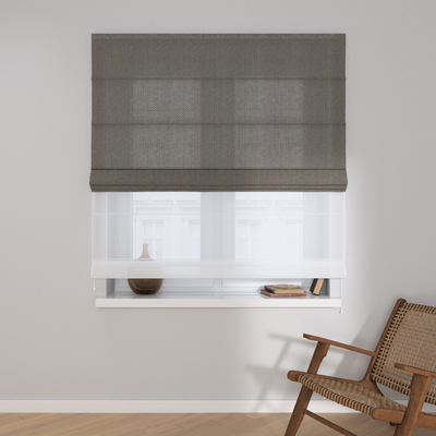 Foldegardin Duo med voile fra kollektionen Boucle Mist, Stof: 145-59