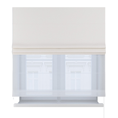 Foldegardin Duo med voile fra kollektionen Blackout Soft, Stof: 269-32