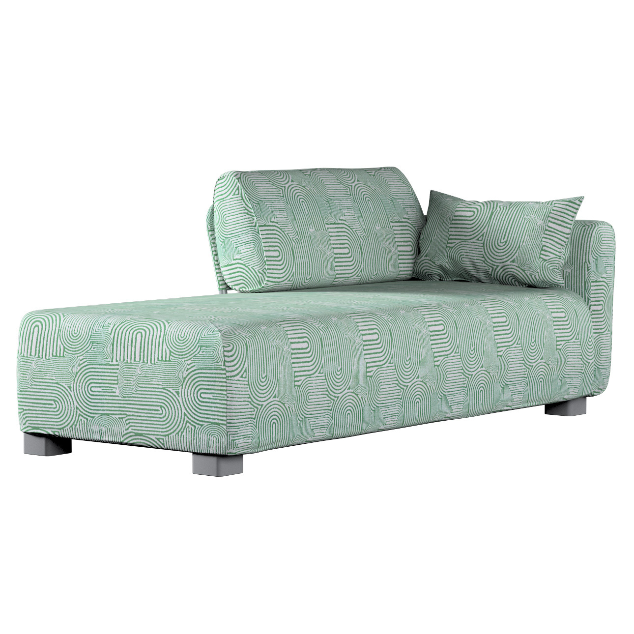 Bezug für Mysinge Recamiere Sofa, mintgrün-ecru, Sofahusse, Mysinge Recamie günstig online kaufen