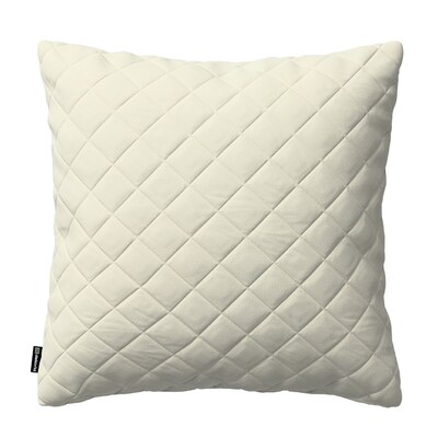 Kinga square quilted velvet cushion cover 43 x 43 cm