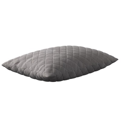 Kinga rectangular quilted velvet cushion cover 60 x 40 cm