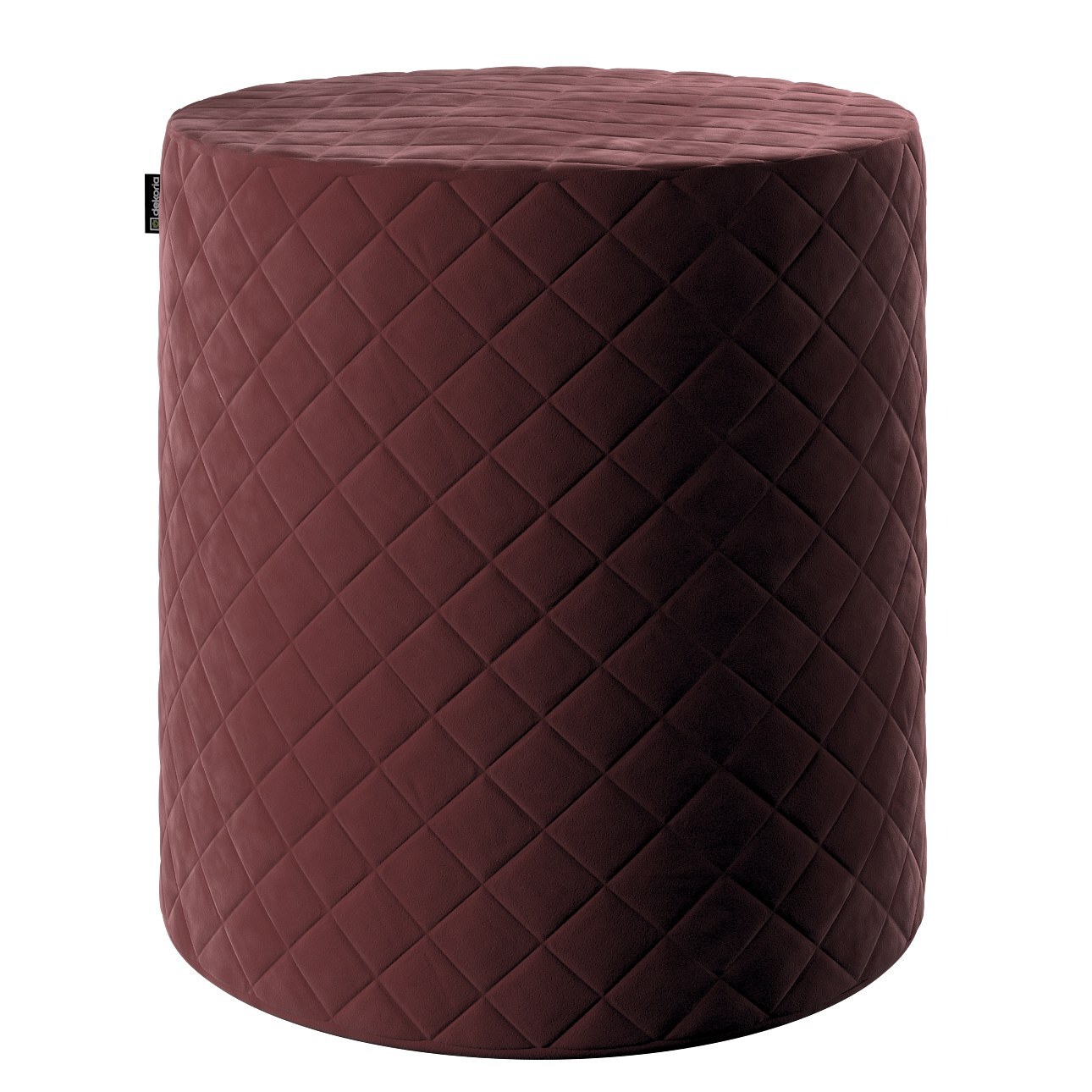 Dekoria Sedák Barrel pevný, s prošitím, d40cm, výška 40cm, bordó, průměr 40cm výška 40cm, Velvet, 704-26