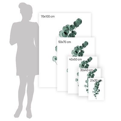 Poster Eucalyptus Emerald Green 40 x 50 cm
