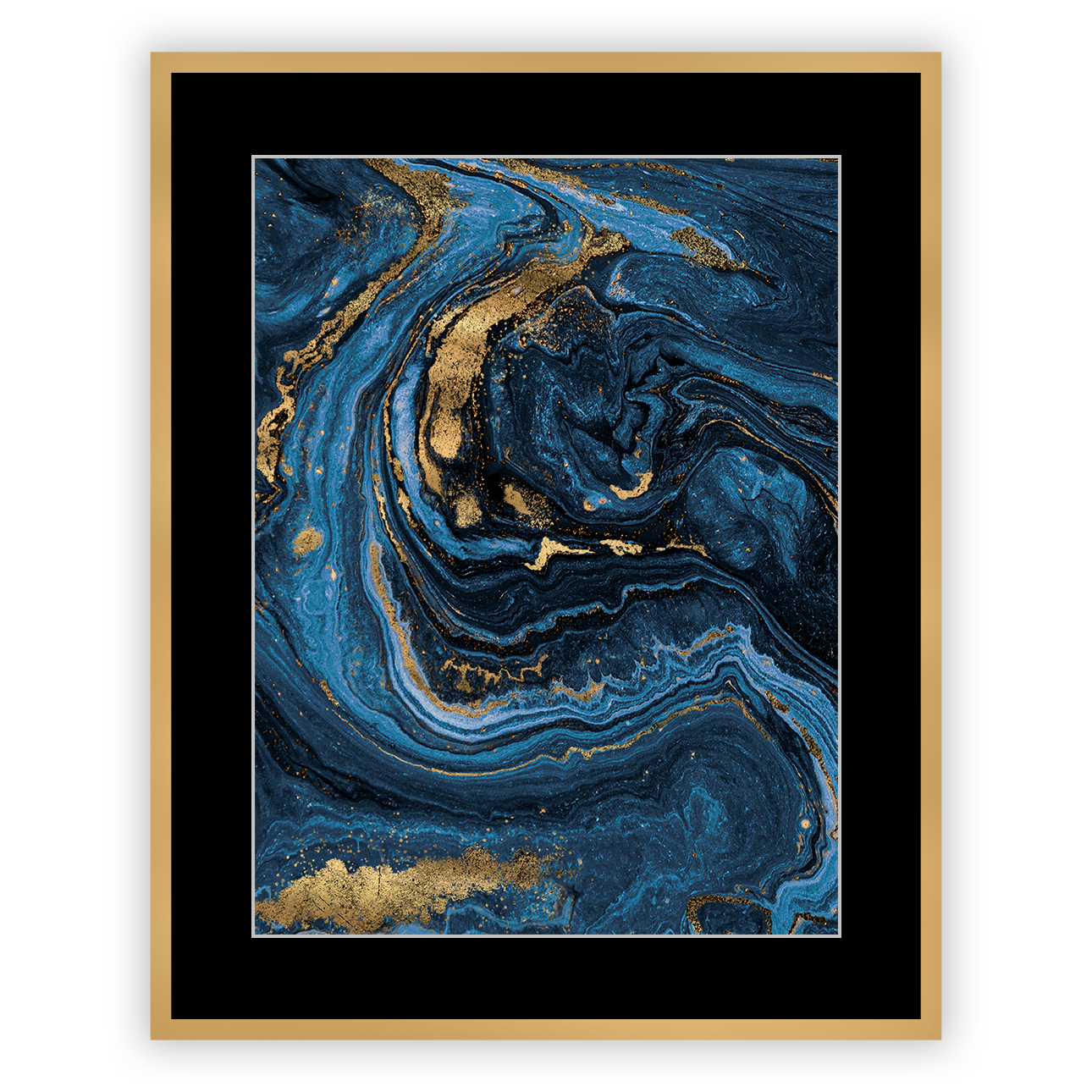 Obraz Abstract Blue&Gold I 40 x 50cm