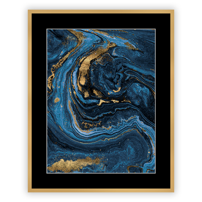 Obraz Abstract Blue&Gold I 40 x 50cm 40 x 50cm