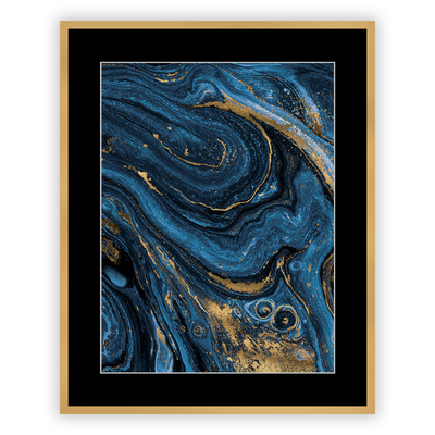 Obraz Abstract Blue&Gold II 40 x 50 cm 40 x 50cm
