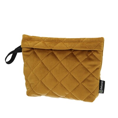 Clutch i sennepsgul velour