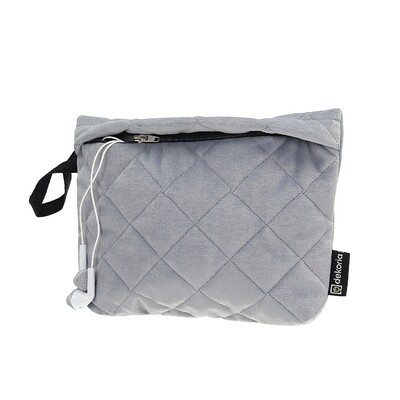Clutch i sennepsgul velour 20 x 4 x 15 cm fra kollektionen Velvet, Stof: 704-24