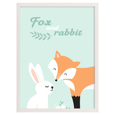 Bild Forest Friends fox&rabbit 30x40cm