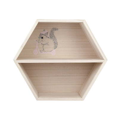 Hexagon pink lentyna  26cm