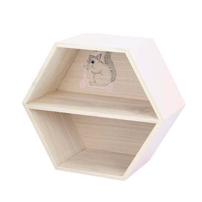 Hexagon pink lentyna  26cm 30x14x26cm