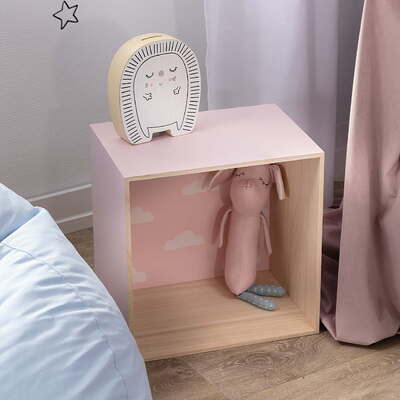 Box pink shelf 35cm 35x26x35cm