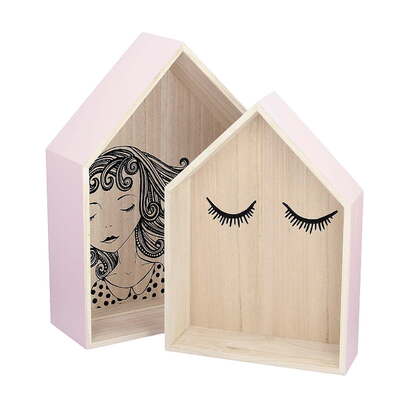 Lovely House pink lentyna 49cm 37x14x49cm