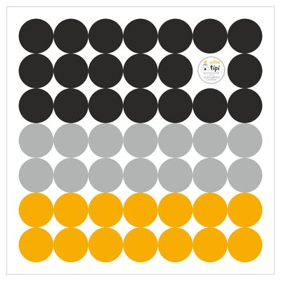 Sada samolepek Mini Dots yellow tone 40x40 cm