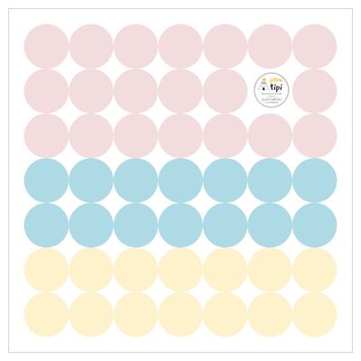 Zestaw naklejek Mini Dots sugar tone