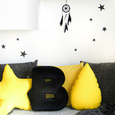 Mini Stars black set 40x40 cm