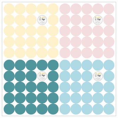 Zestaw naklejek Mini Dots positive tone