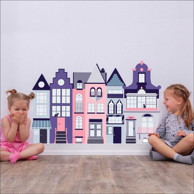 Naklejka Houses I 100 x 65cm