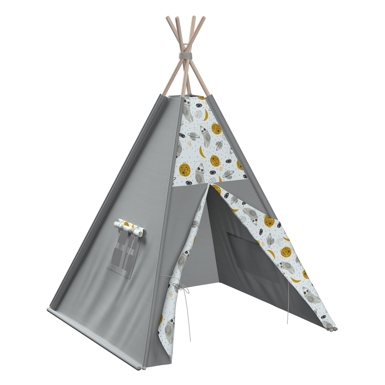 Zdjęcia - Domek MAGIC Tipi, biało-szara, 110 x 110 x 155 cm,  Collection 