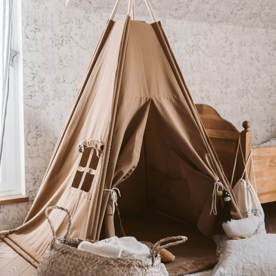 Tipi-Zelt 110x110x155cm von der Kollektion Happiness, Stoff: 133-65