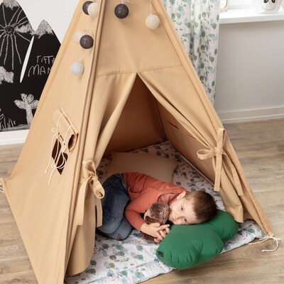 Tipi-Zelt 110x110x155cm von der Kollektion Happiness, Stoff: 133-65