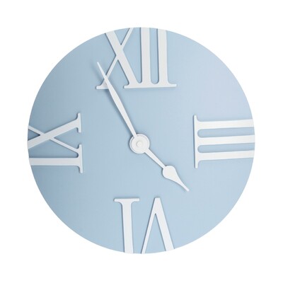 Zegar Retro light blue