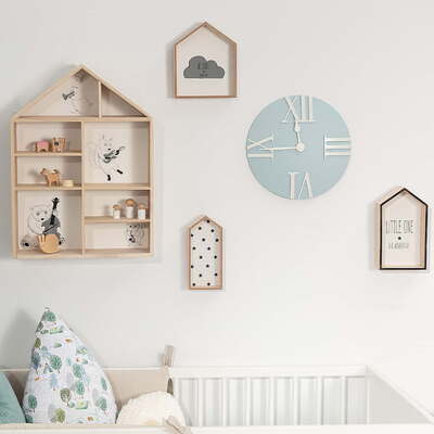 Retro light blue clock 30x3x30cm