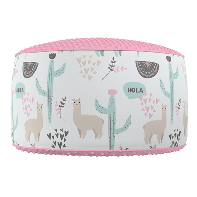Pouf bicolore Coli av Minky 40x40cm