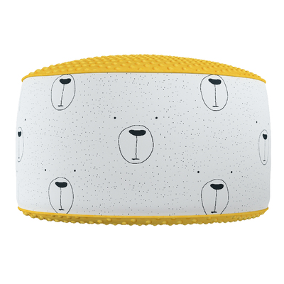 Two-coloured Coli pouf with Minky