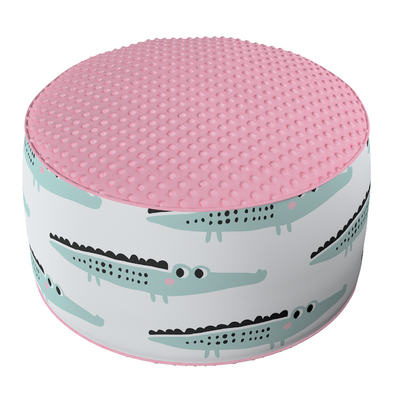 Two-coloured Coli pouf with Minky 40x40cm