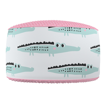 Two-coloured Coli pouf with Minky