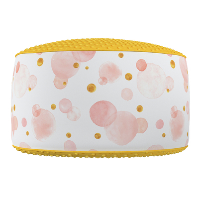 Two-coloured Coli pouf with Minky