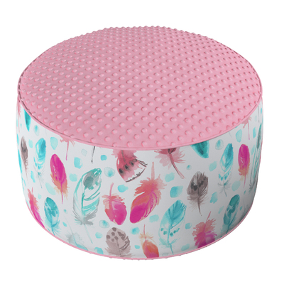 Zweifarbiger Pouf aus Minky 40x40cm